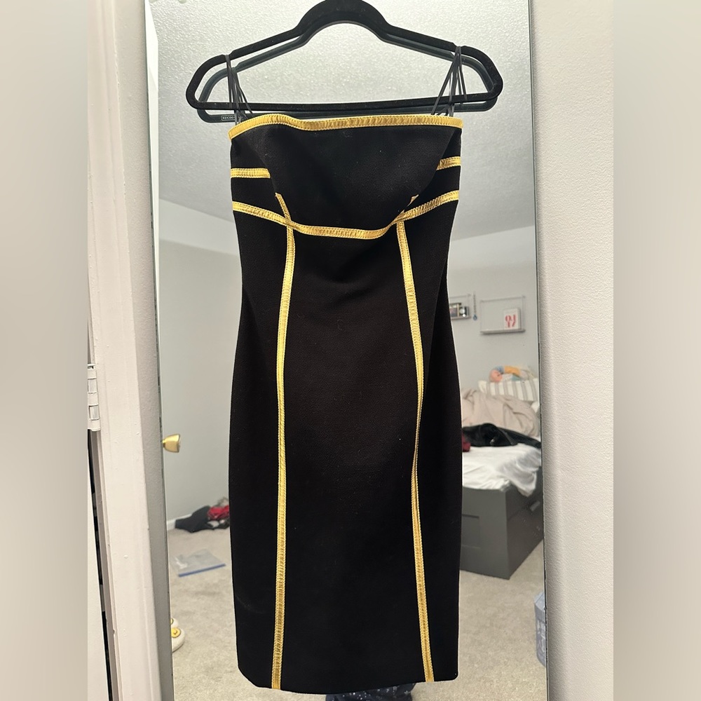 Michael Kors Virgin Wool Strapless Dress